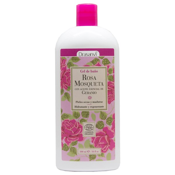 GEL BAÑO ROSA MOSQUETA 500 ML.